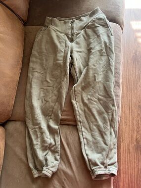 aerie Taupe Fleece-Lined Hoodie